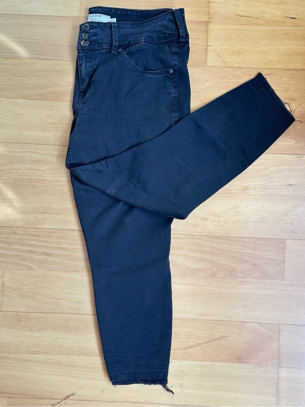 Torrid Dark Wash Skinny Jeans – Raw Hem